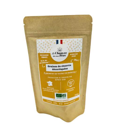 Graine de chanvre alimentaire bio - La Vilaine Graine